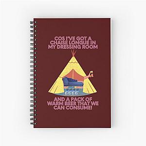 Wet Leg Chaise Longue in a Festival Tent Spiral Notebook