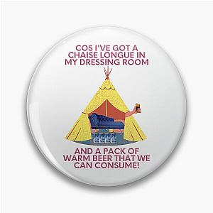 Wet Leg Chaise Longue in a Festival Tent at Glastonbury Camping Music Gig Design