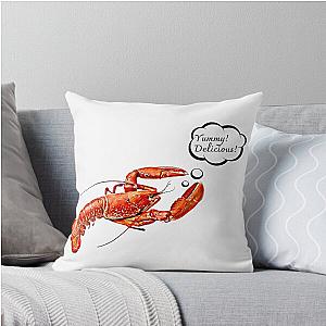 Wet Leg Lobster Throw Pillow