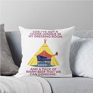 Wet Leg Chaise Longue 
Glastonbury Camping Indie Music Gig Glasto Design Throw Pillow