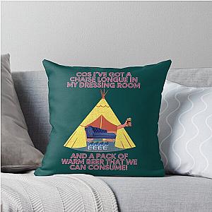 Wet Leg Chaise Longue in a Festival Tent Throw Pillow