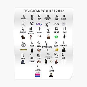 The ABCs of What We Do in the Shadows T-Shirts Poster RB2709