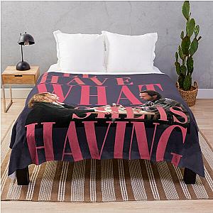 I'll have what she's having when Harry Met Sally Throw Blanket