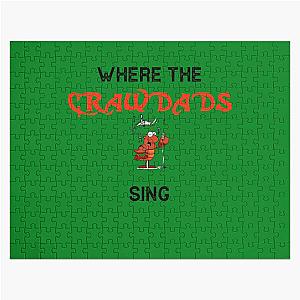 Vintage The Crawdads Sing Funny White Jigsaw Puzzle