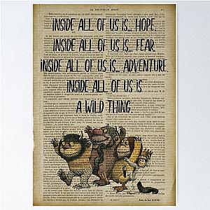 Inside all of us is... Where the Wild Things Are old dictionary page print Poster