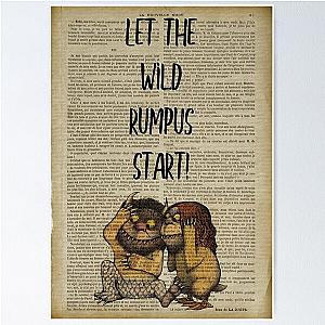 Let the wild rumpus start... Where the Wild Things Are old dictionary page print Poster