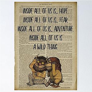 Inside all of us is... Where the Wild Things Are old dictionary page print Poster