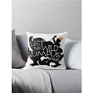 Where The Wild Things Are - Let the Wild Rumpus Start - Gold Crown Throw Pillow