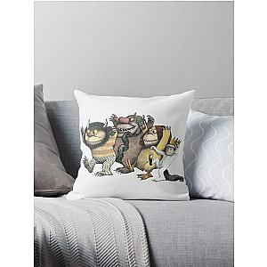 Where the wild things are, Max with Wolves Throw Pillow