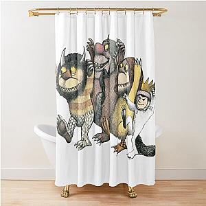 Where the wild things are, Max with Wolves Shower Curtain