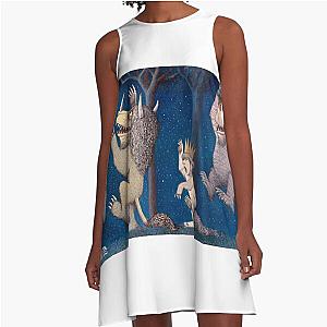 Where the Wild Things Are Wild Rumpus at night A-Line Dress