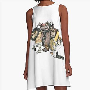 Where the wild things are, Max with Wolves A-Line Dress