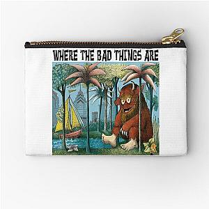 Bad Things happen in Philadelphia Gritty where the wild things are Zipper Pouch