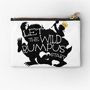 Where The Wild Things Are - Let the Wild Rumpus Start - Gold Crown Zipper Pouch