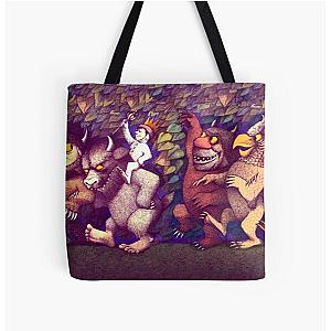 Wild Things are Romp All Over Print Tote Bag