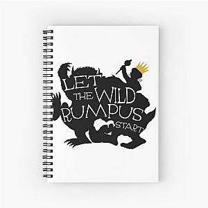 Where The Wild Things Are - Let the Wild Rumpus Start - Gold Crown Spiral Notebook