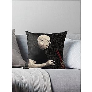 Whiplash Black and Red Throw Pillow