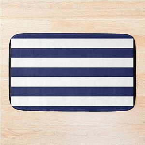 Navy Blue Stripe Bath Mat