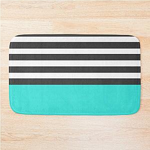 Black and White Stripe Aqua Bath Mat