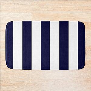 Classic Navy Blue Stripe Bath Mat