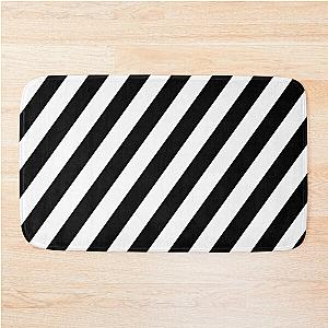 Black and White Stripes Bath Mat