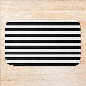 Black White Stripes Bath Mat