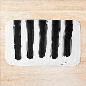 Black and White Stripes Bath Mat