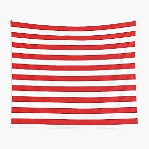 Red and White Stripes Tapestry