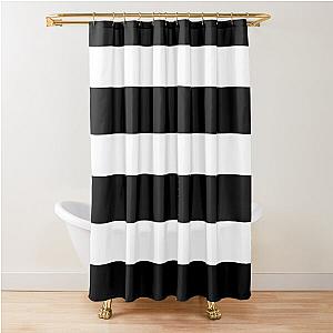 Classic Black and White Stripe Shower Curtain