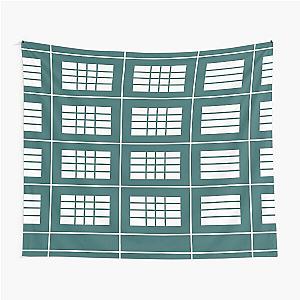 Teal White Pattern Tapestry