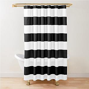 Chic Modern Black and White Striped Shower Curtain