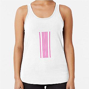 Pink and White Racerback Tank