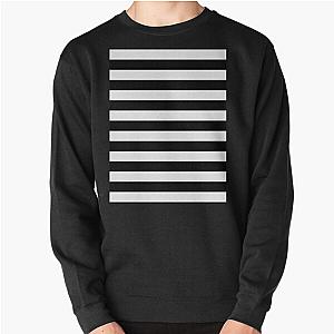 Black and Stripe Pullover Sweatshirt