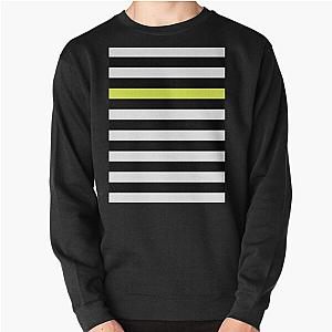 Black and White Striped Pullover Sweatshirt