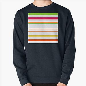 White striped Pullover Sweatshirt