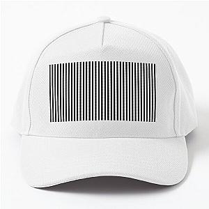 Black and White Striped Baseball Cap