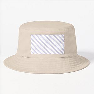 Purple White Striped Bucket Hat