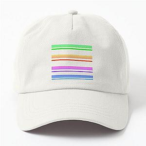 vibrant white striped Dad Hat