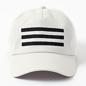 Black and White Stripe Dad Hat