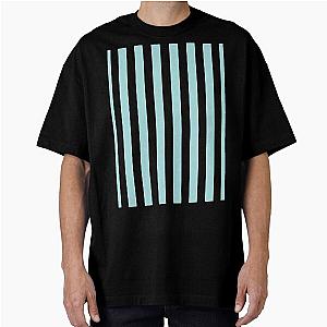 Blue and White Striped Ocean Cabana Oversized T-Shirt