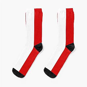 Large Red White Stripes and Socks Vertical