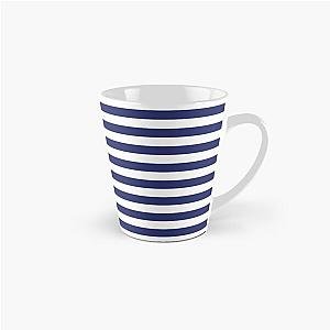 Navy Blue and White Stripes - Stripe Patterns - Wide Stripes - Tall Mug