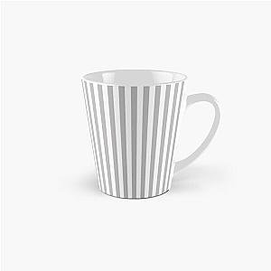 Thin Silver and White Stripes Tall Mug