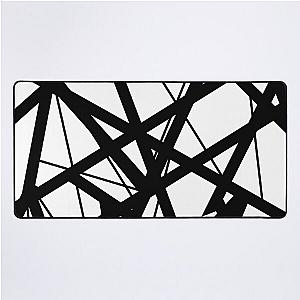 EVH: Black & White Stripes pure white Desk Mat