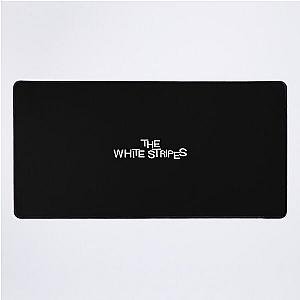 The White Strip Desk Mat