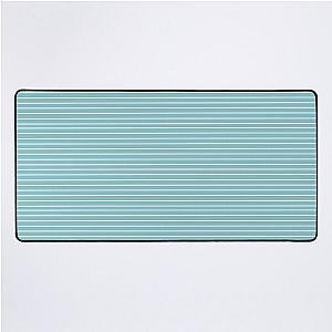 Blue and White Stripe Desk Mat