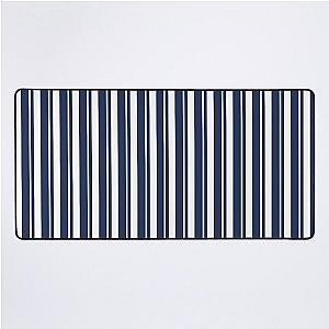 Navy and white stripe Desk Mat