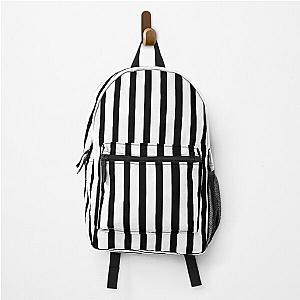 Black Stripe Pattern Backpack