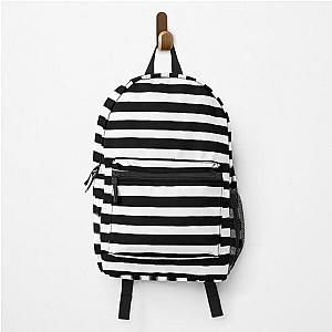 Backpack with Black and White Stripes Pattern