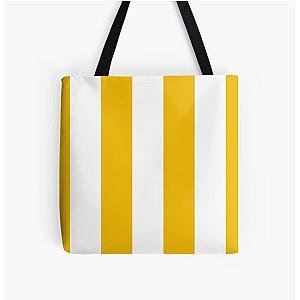 Yellow And White Stripe Tote Bag